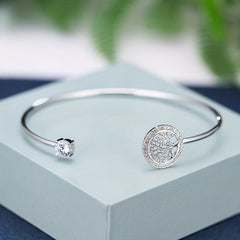 Zircon Life Tree Bracelet - Adjustable Cuff Bangle for Women