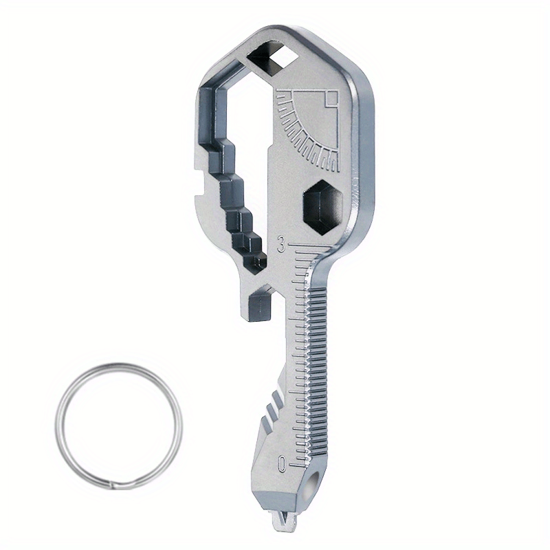 24-in-1 Stainless Steel Key Chain with Cartoon Pendant & Opener