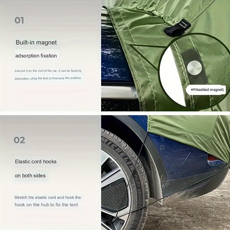 Car Rear Camping Tent UV Protection Rainproof Canopy