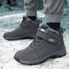 Men's Plush Lining Snow Boots for Outdoor Dark Grey
