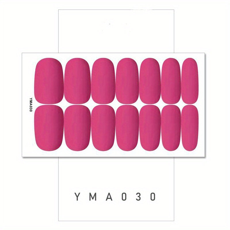 Retro Nail Polish Strips Self-Adhesive Gel Nail Wraps