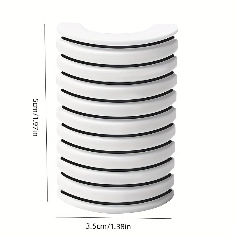 10pcs Reusable Transparent False Eyelash Glue Strip No Glue Eyelashes