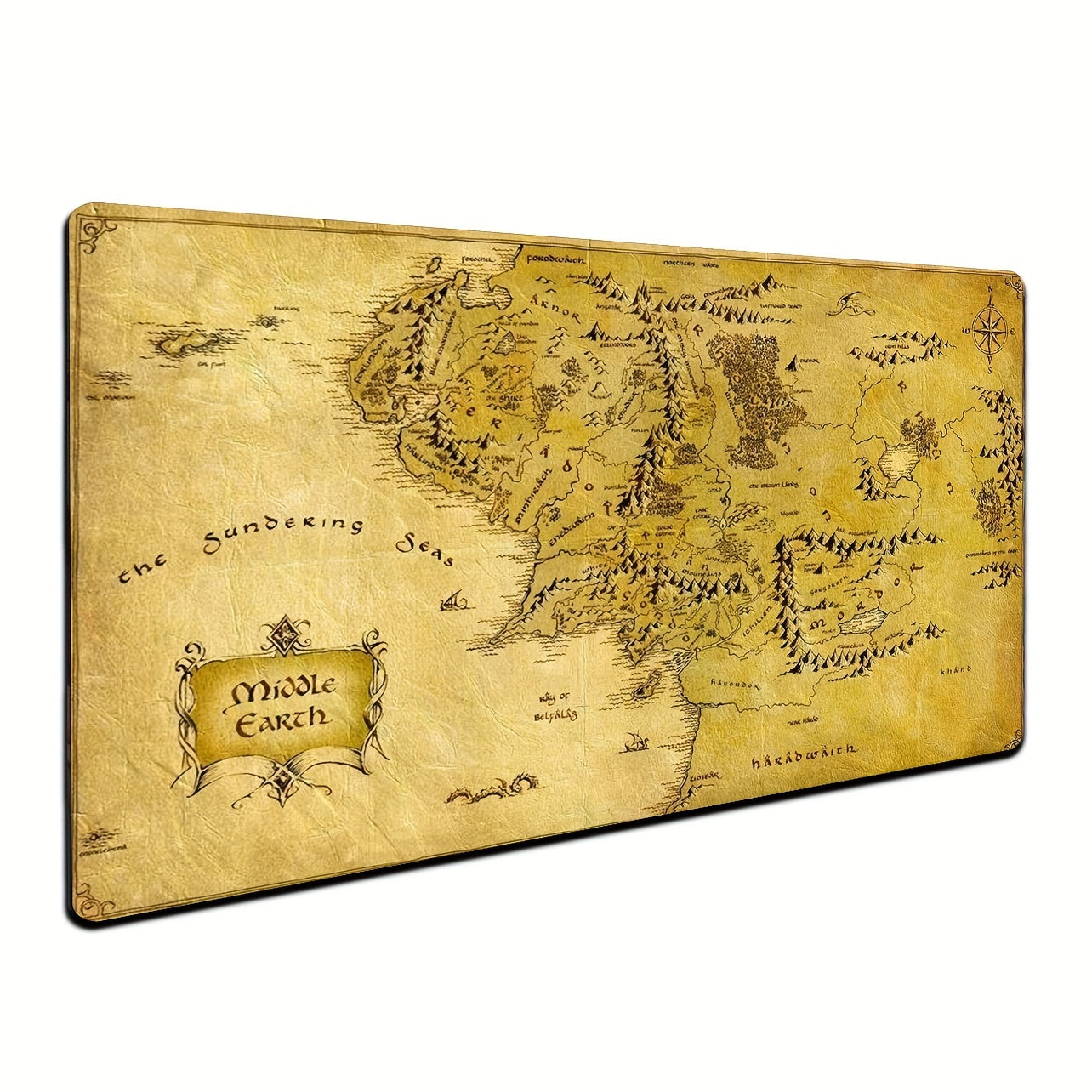 Treasure Map Gaming Mouse Pad Desk Mat - Large 60 X 35 - Non Slip Rubber Base