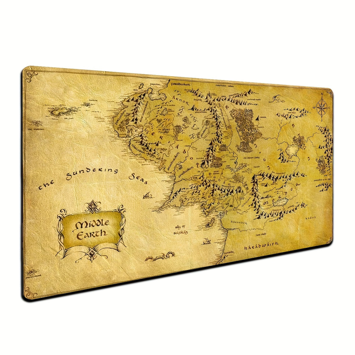 Treasure Map Gaming Mouse Pad Desk Mat - Large 60 X 35 - Non Slip Rubber Base