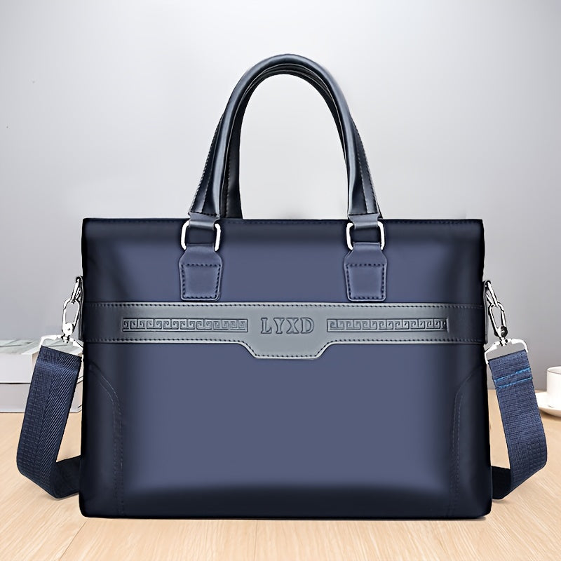 Stylish Oxford Cloth Briefcase Laptop Bag Water Resistant Father's Gift