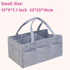 Large Felt Diaper Storage Bag - Durable & Versatile - Perfect Parents' Gift