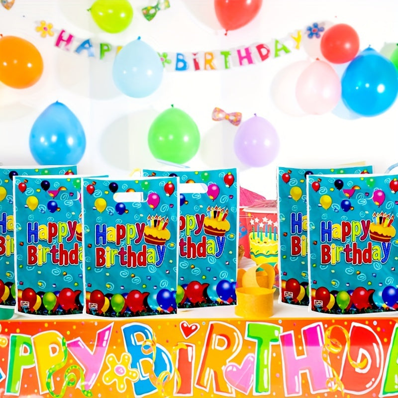 10pcs Colorful Happy Birthday Party Gift Bags