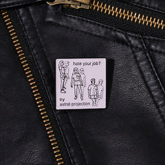 Mens Letter Figure Embossed Brooch Backpacks Clothes Pins Badges