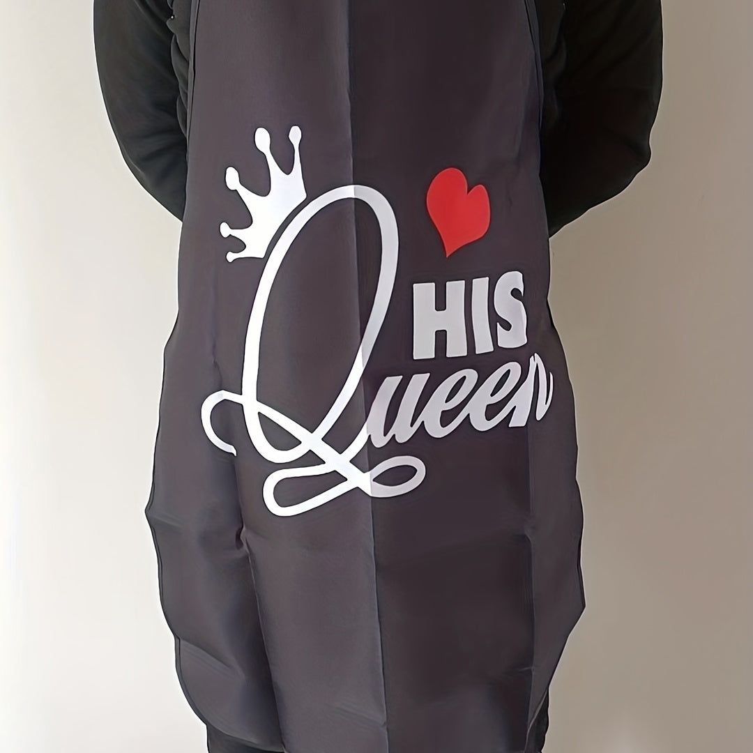2pcs set Polyester Apron Cooking Kitchen Aprons For Couples