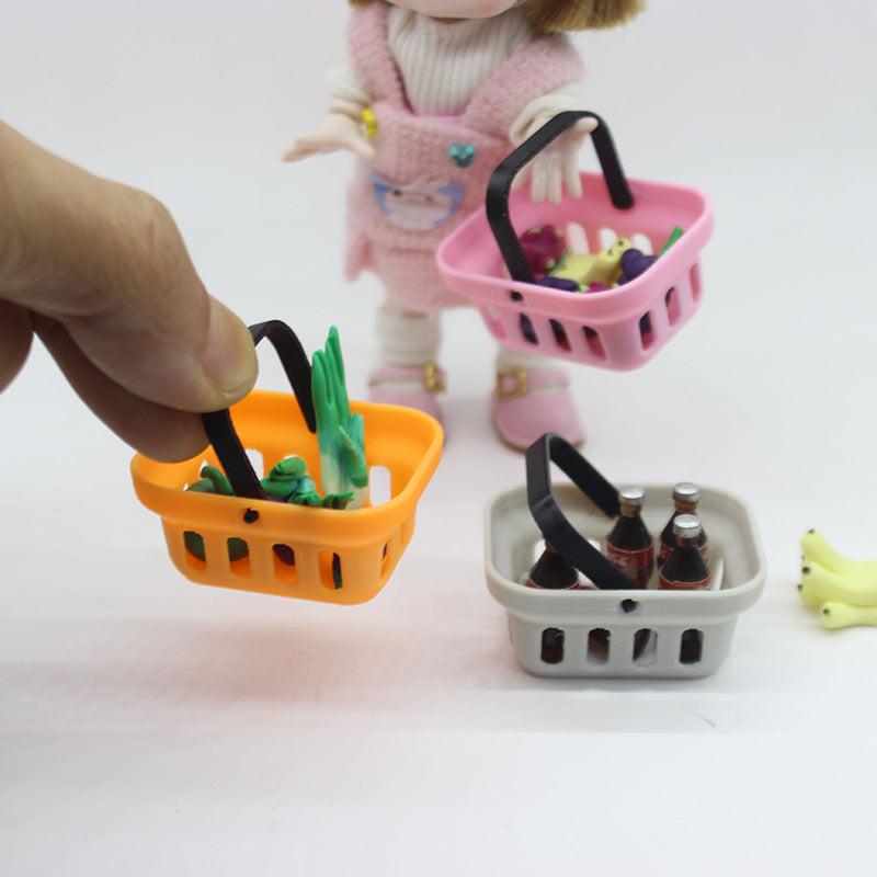 Mini Storage Basket with Single Handle for Play House