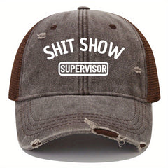 Vintage Distressed Mesh Trucker Cap Adjustable Golf Sun Hat