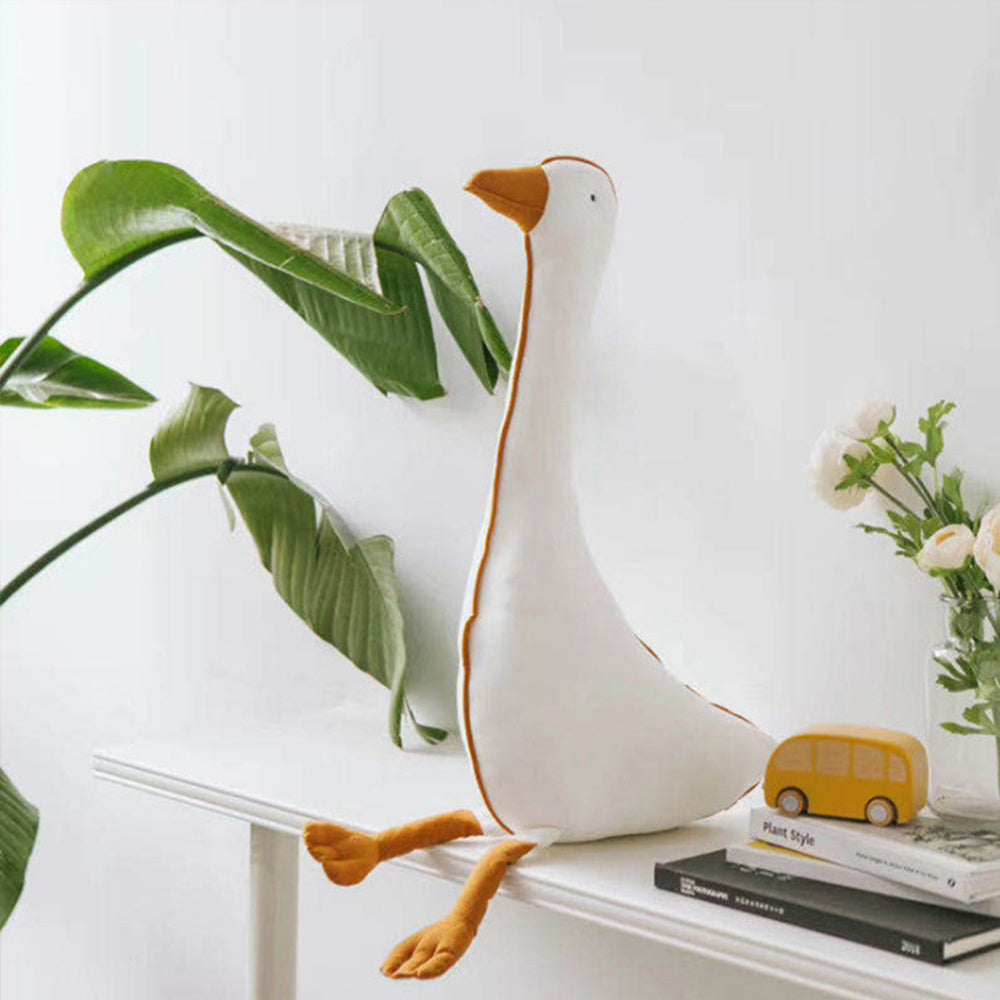 Cute Cartoon Goose Doll for Kids' Room Decor