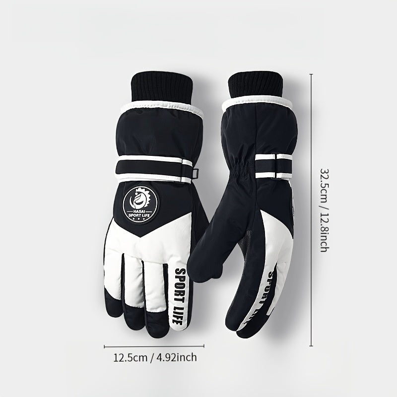 Men's Warm Non-slip Touch Screen Gloves Winter Skiing Waterproof Gloves