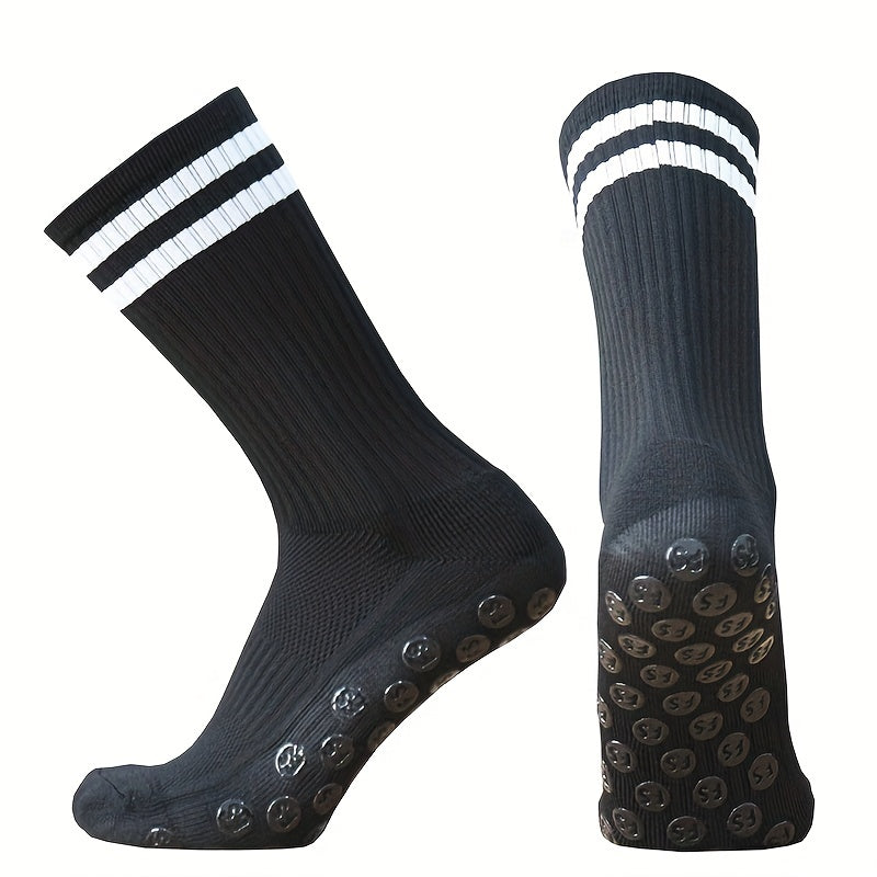 Anti-Skid Silicone Striped Mid-Calf Socks