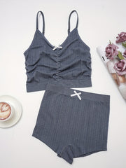 Bow Tie Cami Top & Shorts Pajama Set