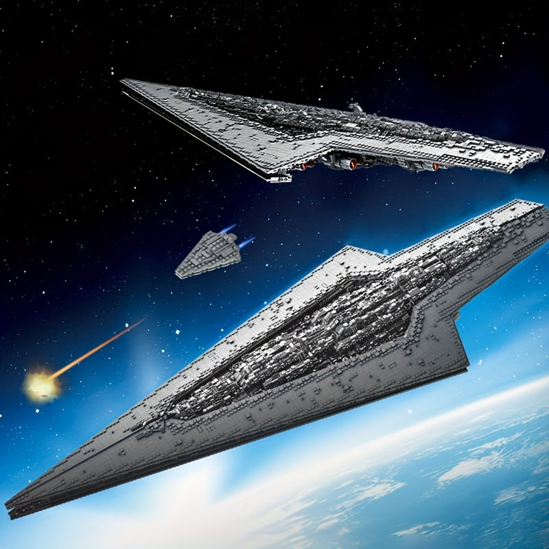 7550pcs Large Spaceship Puzzles Building Blocks Toy Model Gift