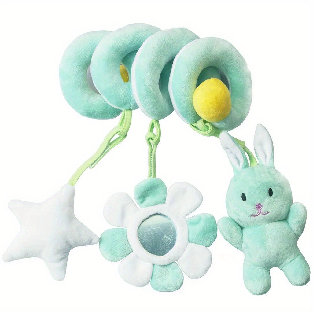 Cartoon Animal Rattle Sensory Toy for Babies Clip on Car Seat & Stroller Toys