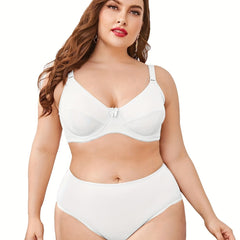  Women's Bow Knot Bra & Panty Lingerie Set