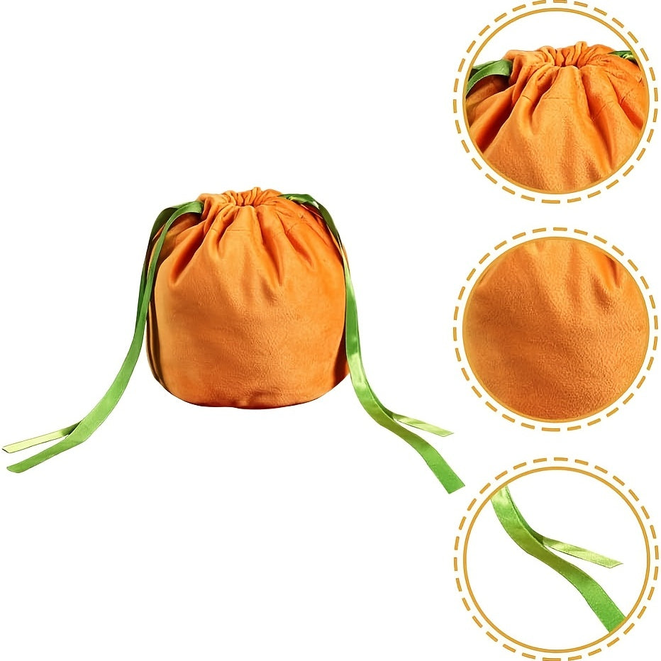 10pcs Halloween Pumpkin Bag Party Candy Decoration Velvet Bag