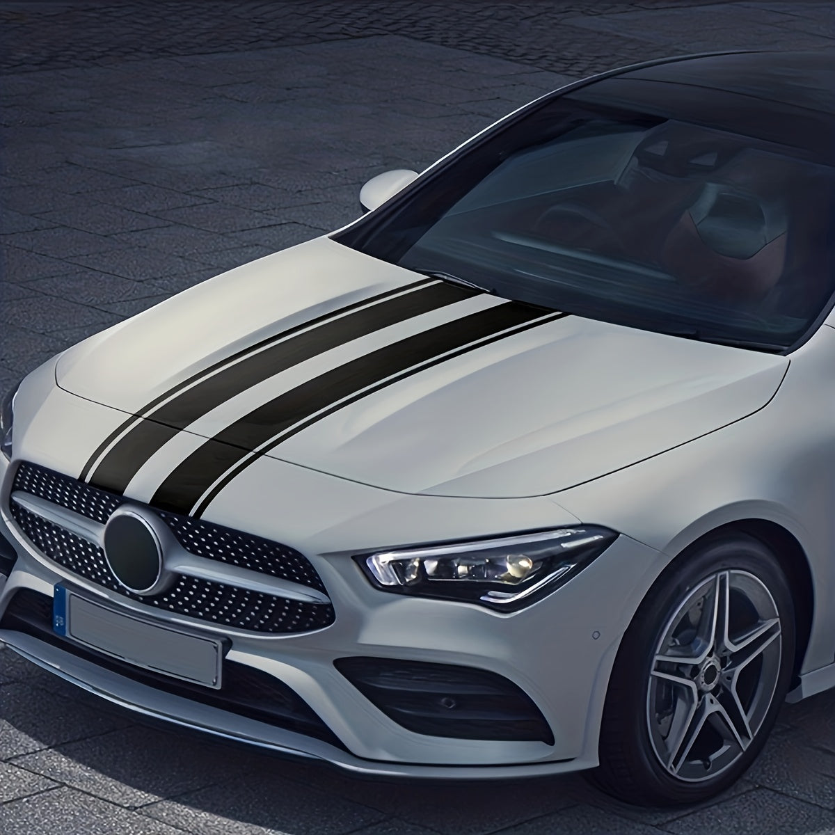 Racing Stripes Car Hood Vinyl Stickers