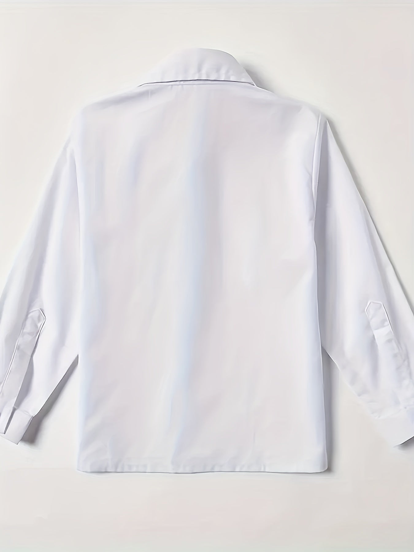 Boys Solid Formal Top Short Sleeve Lapel Shirt