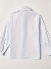 Boys Solid Formal Top Short Sleeve Lapel Shirt