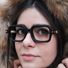 Classic Retro Rectangle Clear Lens Glasses For Women Men