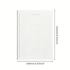 A4 A5 26 Hole Loose Leaf Book Shell for Student Notebooks with Exams Clip