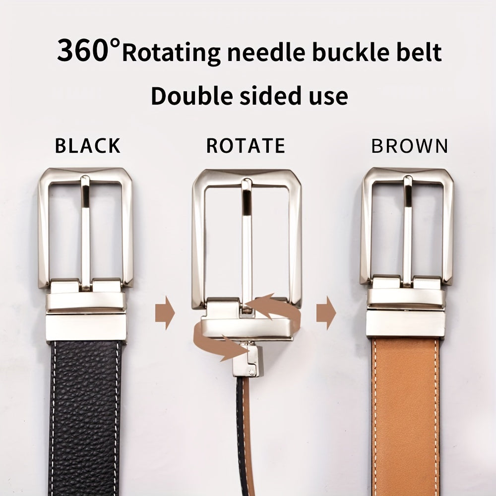Cowhide Pin Buckle Belt Casual Business Leather Belt For Men
