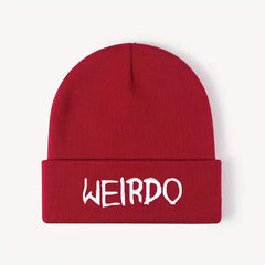 3D Letter Weirdo Beanie Hip Hop Hat Street Windproof Knitted Hat