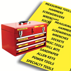 22pcs Toolbox Organization Stickers Label Reminder Tips