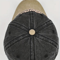 BOSTON Embroidery Baseball Cap Washed Old Baseball Cap Denim Peaked Cap