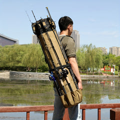 Waterproof Fishing Tackle Bag with Rod Storage, Multifunctional and Foldable