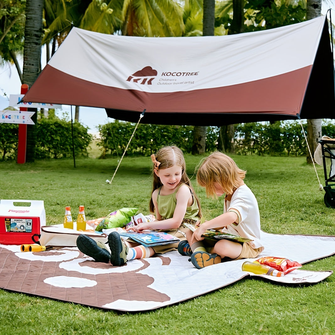 Vinyl Coated Camping Canopy Tent Windproof Portable Rainproof Sunscreen
