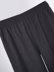  Solid Wide Leg Trousers Elastic High Rise Stretch Pants
