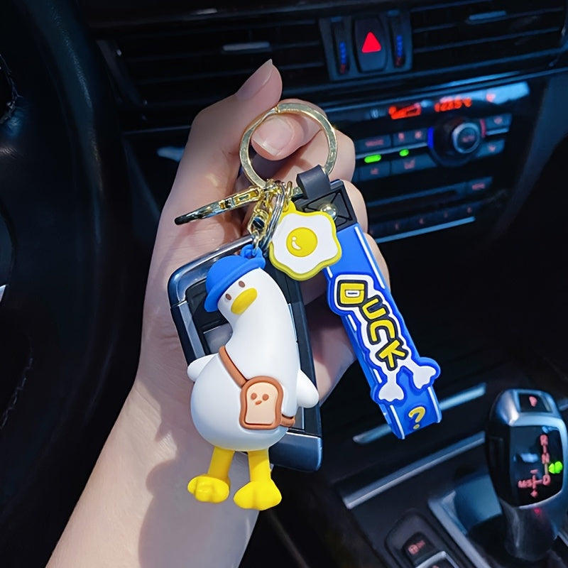Cartoon Duck Doll Key Chain For Men Couple Bag Pendant Car Keychain