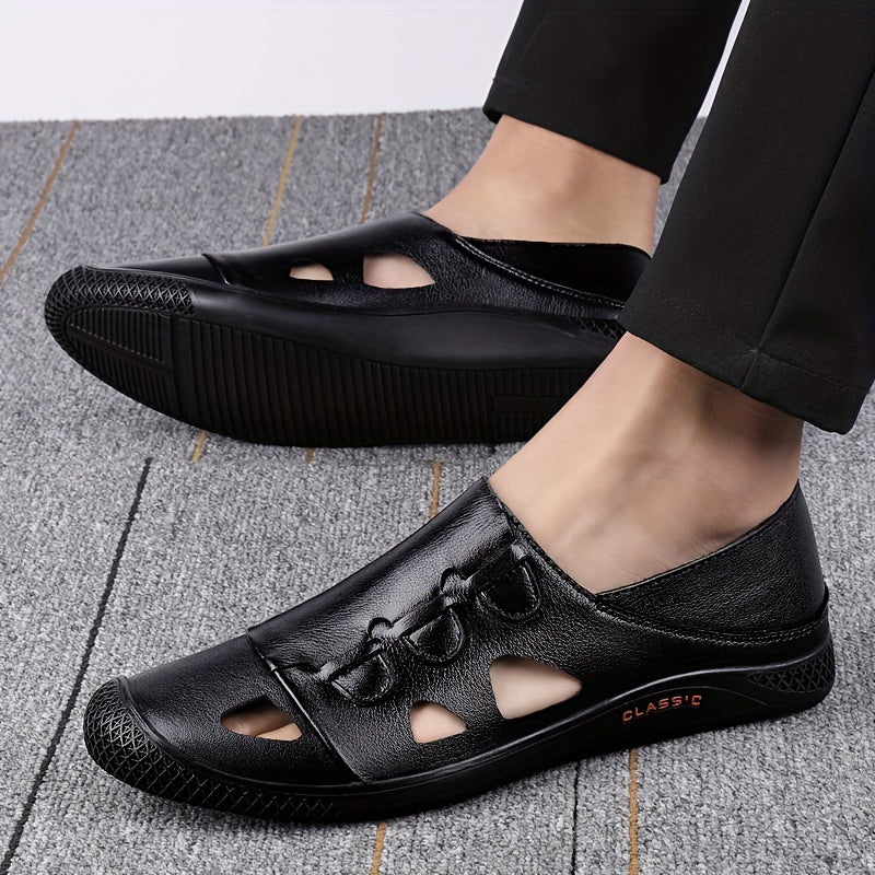 Men's Cut Out Slip On Loafers Casual Walking Shoes