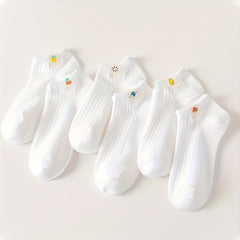 6 Pairs Fruit Pattern Lightweight Ankle Socks Women's Stockings & Hosiery