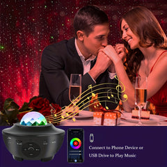 Star Projector Night Light with Remote, Music Speaker, Timer - For Baby, Kids