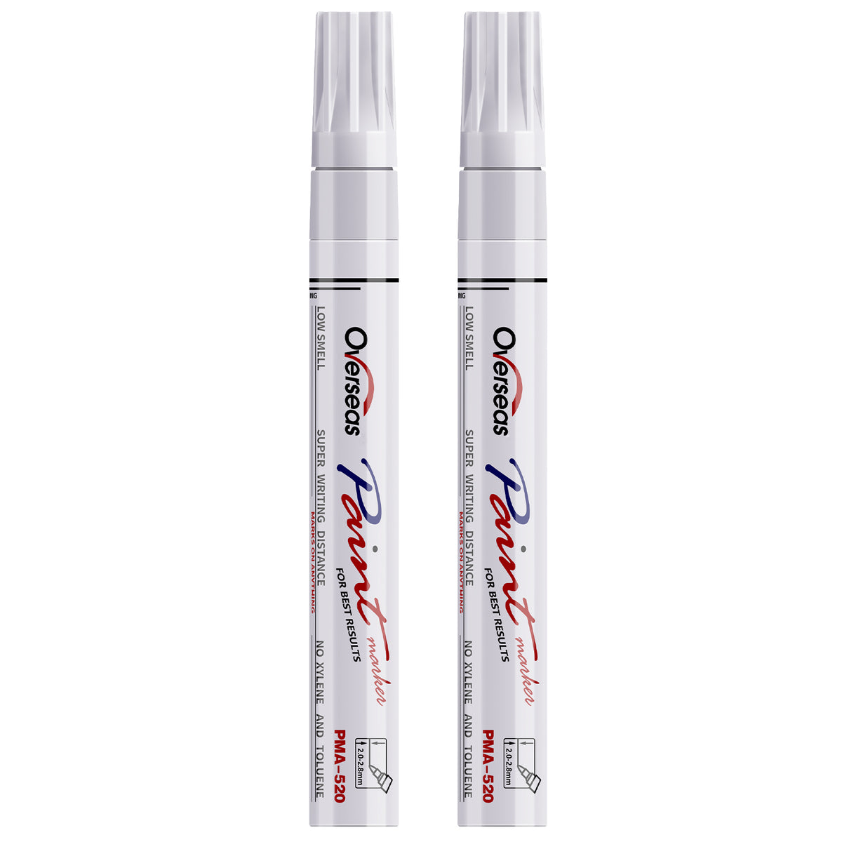 Permanent Paint Pens 2 Pack Medium Tip Waterproof Marker Pen for Metal Rock Wood