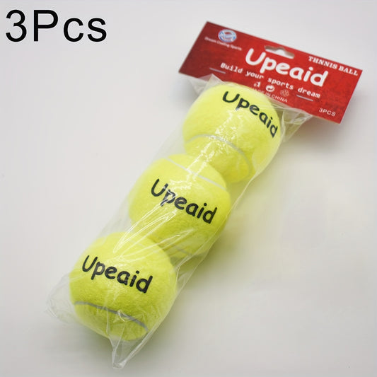 3pcs Lemon Yellow Printing Tennis Ball, High Elasticity