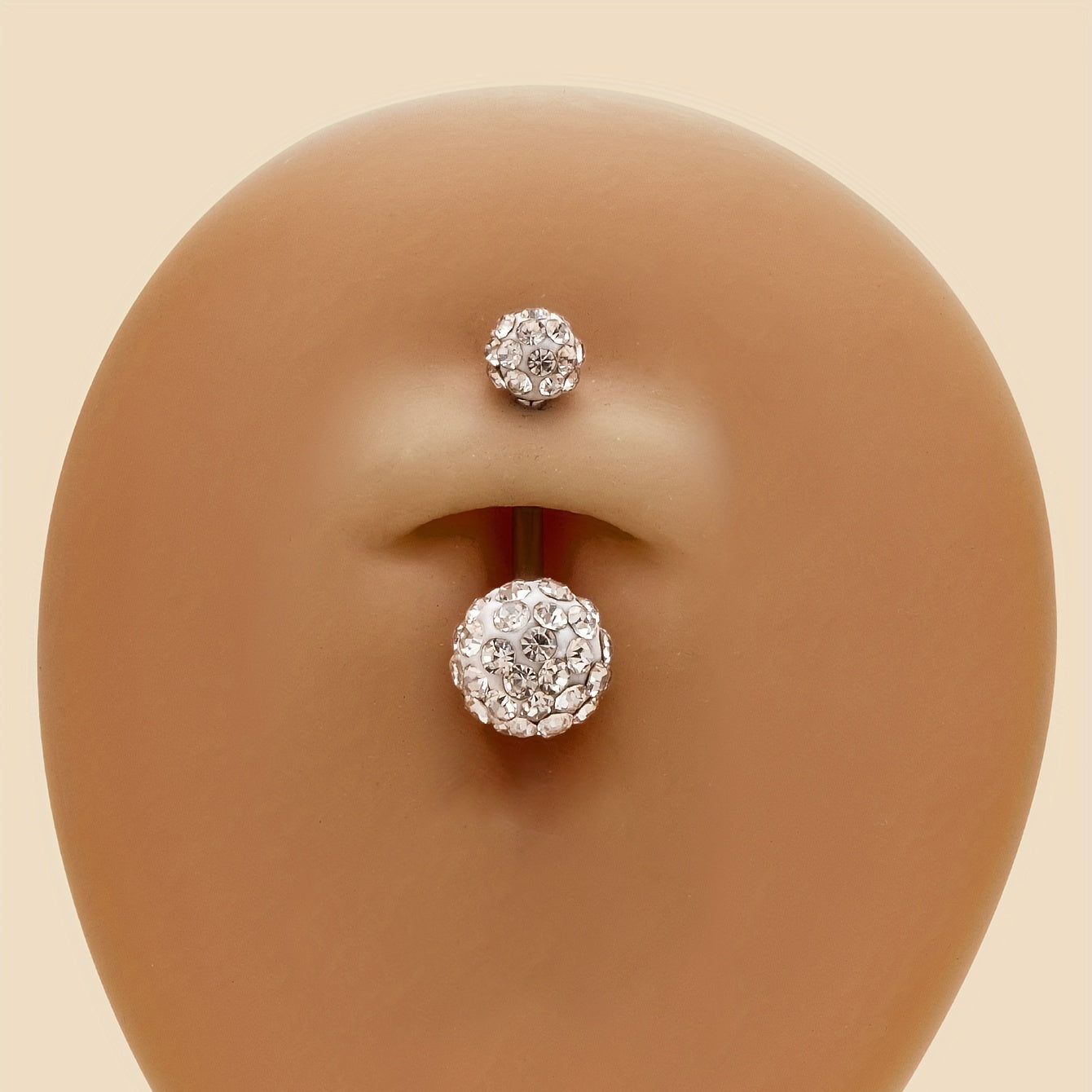Zircon Belly Button Ring Stainless Steel Navel Piercing