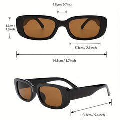 Y2K Rectangle Geometric Sunglasses Retro Outdoor Glasses UV400