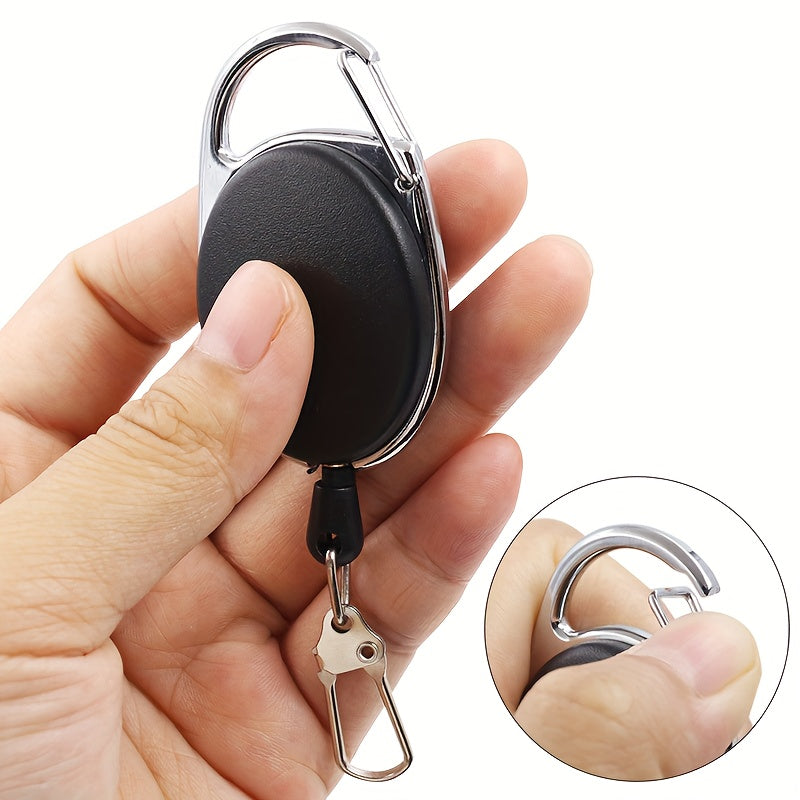 4pcs Retractable Key Chain With Quick Release Spring Clip