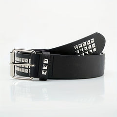 Men's Four Square Pyramid Rivet Punk Belt