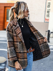 Winter Lapel Blazer Coat Casual Women's Clothing