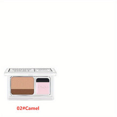 Portable Two Tone Eyeshadow with Smooth Matte Finish and Matching Brush