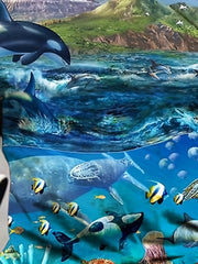Men's Marine Life Graphic T shirt 3D Digital Print Casual Tee