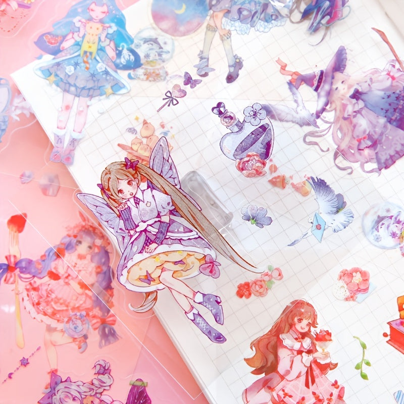 100 Pieces Four-in-One Journal Scrapbook Paper & Sticker Pack