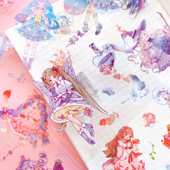 100 Pieces Four-in-One Journal Scrapbook Paper & Sticker Pack